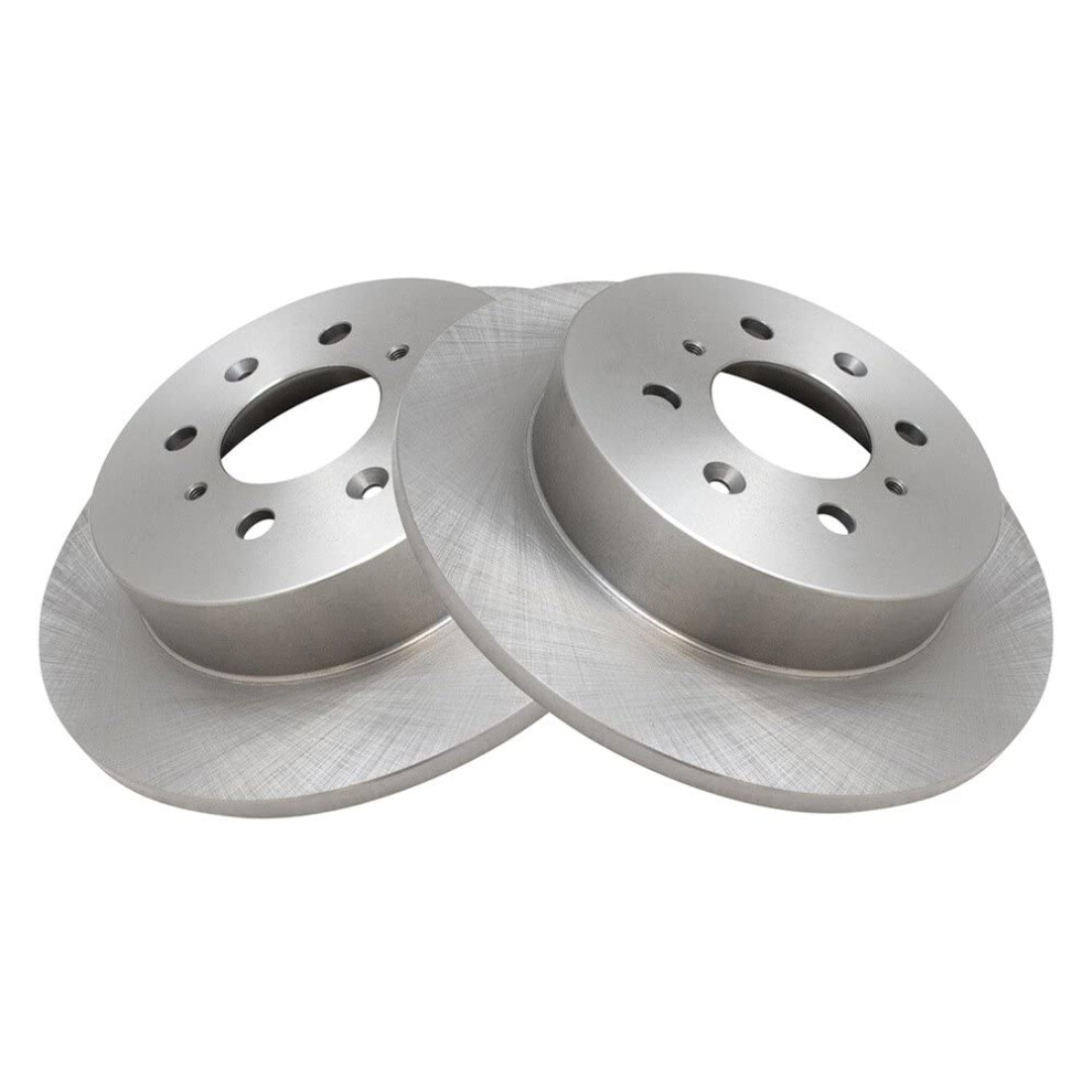 Trq Rear Brake Rotors Set Solid Compatible With 2002-2003 Honda Civic 191213754627