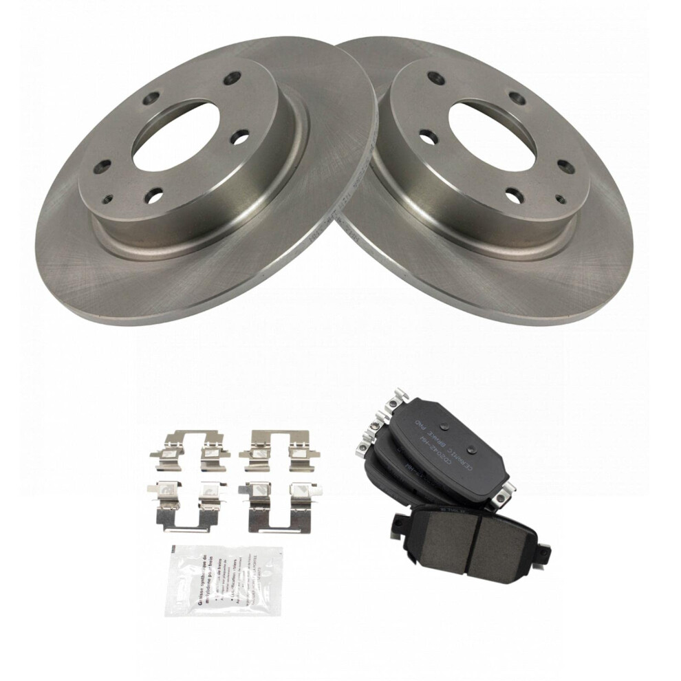 Trq Rear Brake Pad & Rotor Kit Brake Pads Brake Rotor Ceramic Compatible With 2017-2018 Mazda 3 2019 Cx-3 191213145944