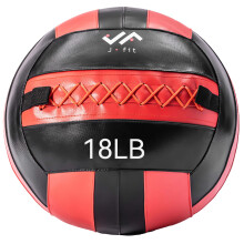 JFIT Wandbal, Rood/Zwart, 18 LB