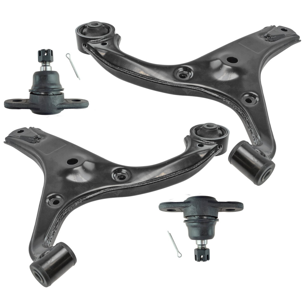 Trq Front Control Arm With Ball Joint Set Compatible With 2006-2011 Hyundai Accent Kia Rio Rio5 191213564271