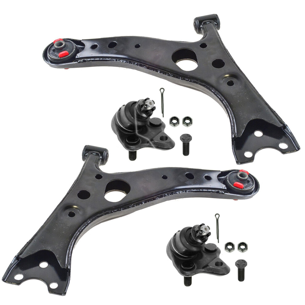 Trq 4 Piece Kit Lower Control Arm & Ball Joint Lh Rh For 01-03 Toyota Rav4 191213628737