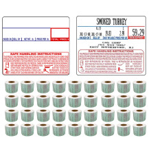 Pokanic Labels LST-8030 l  mp  tarrat, 36 rullaa - 21 600 tarraa, 58 x 50 mm, tulostinvaaka, yhteensopiva CAS LP-1000 CL-5000 CL-5500 CL-7200 Easy