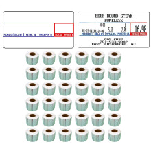 Pokanic Labels LST-8000 l  mp  tarrat 36 rullaa - 36 000 tarraa 58 x 30 mm tulostinvaaka Yhteensopiva CAS LP-1000 CL-5000 CL-5500 CL-7200 Easy Weig