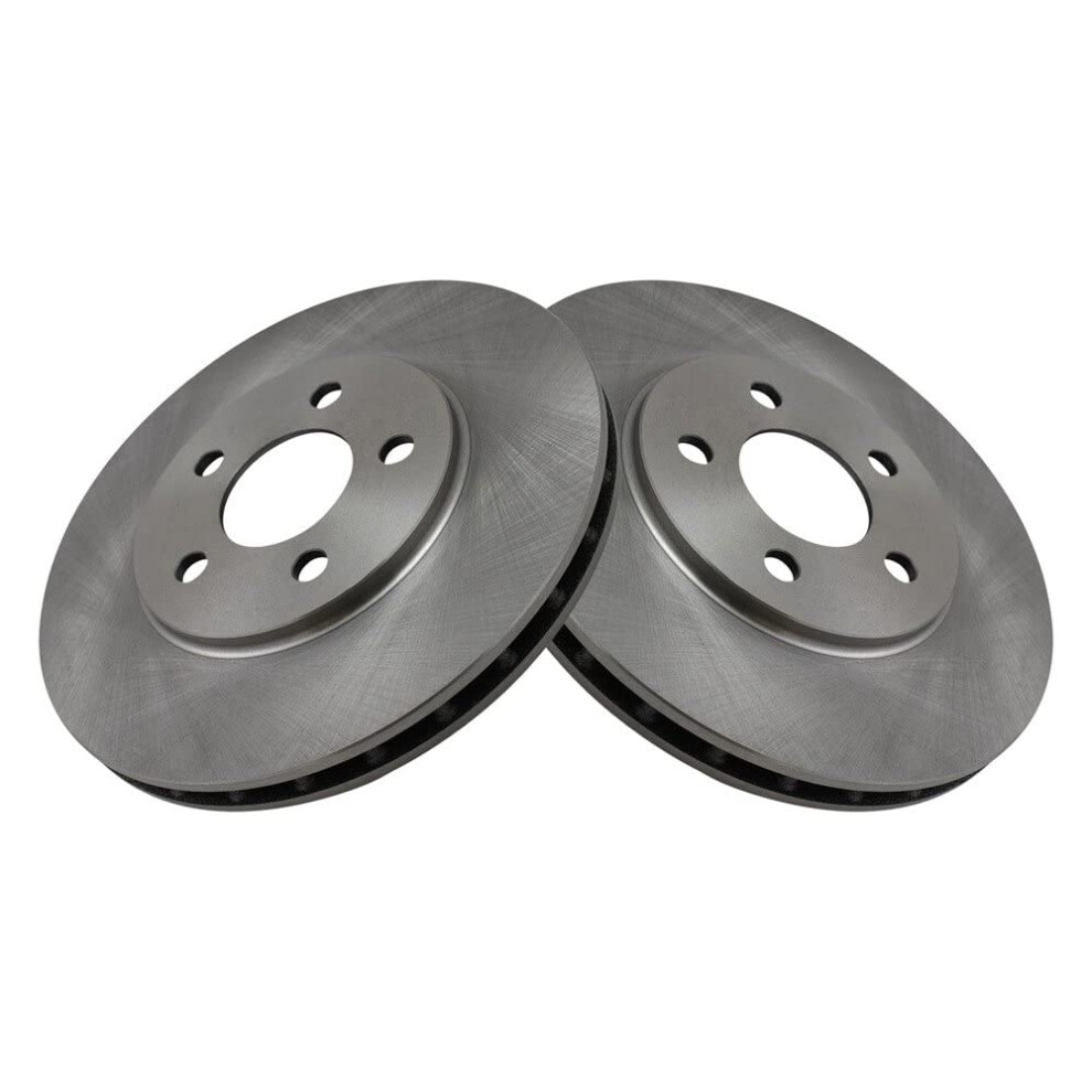 Trq Front Brake Rotors Set Vented Compatible With 1995-2000 Chrysler Cirrus 1996-2000 Sebring Dodge Stratus Plymouth Breeze 191213752944