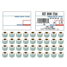 Termo etikety Pokanic LST-8010, 36 roliek - 25 200 etikiet, 58 x 40 mm, v ha pre tlaciaren a tlac kompatibiln s CAS LP-1000, CL-5000, CL-5500, C