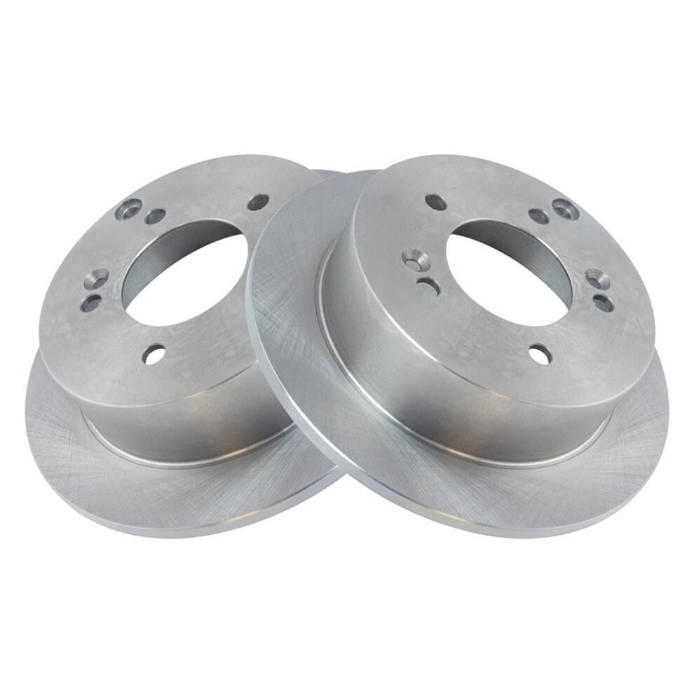 Trq Rear Brake Rotors Set Solid Compatible With 2006-2010 Hyundai Sonata 2005-2009 Tucson 2001 Xg300 2002-2005 Xg350 Kia Optima 2005-2010 Sportage 191213766484