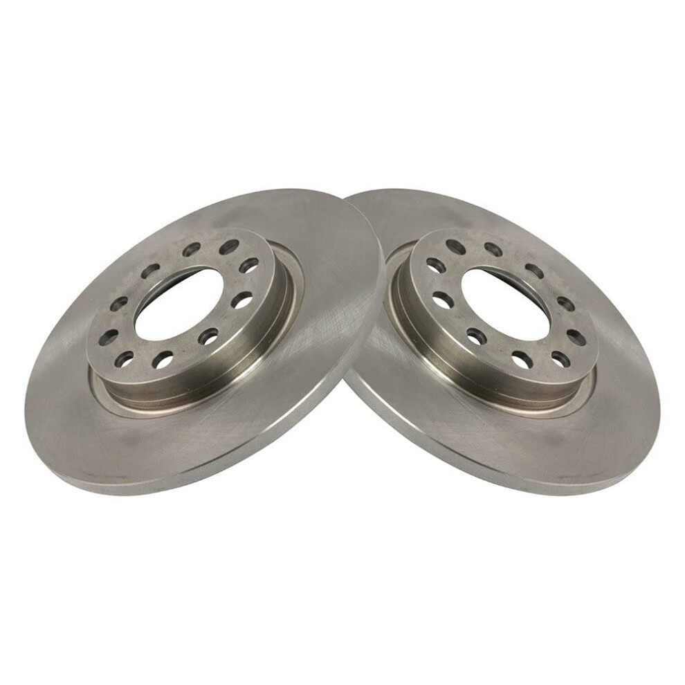 Trq Rear Brake Rotors Set Solid Compatible With 2015-2017 Chrysler 200 2014-2021 Jeep Cherokee 191213141403