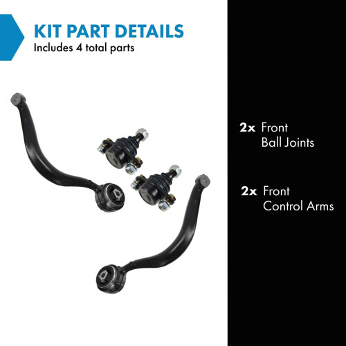 TRQ Front Lower Control Arm with Ball Joint Set Compatible with 2000-2006 BMW X5 1