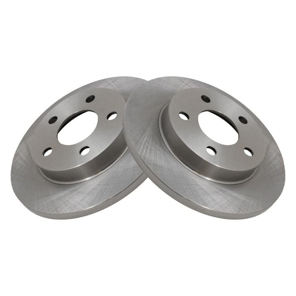 Trq Rear Brake Rotors Set Vented Compatible With 1993-2007 Ford Taurus 1993-2002 Lincoln Continental 1993-2005 Mercury Sable 191213753002