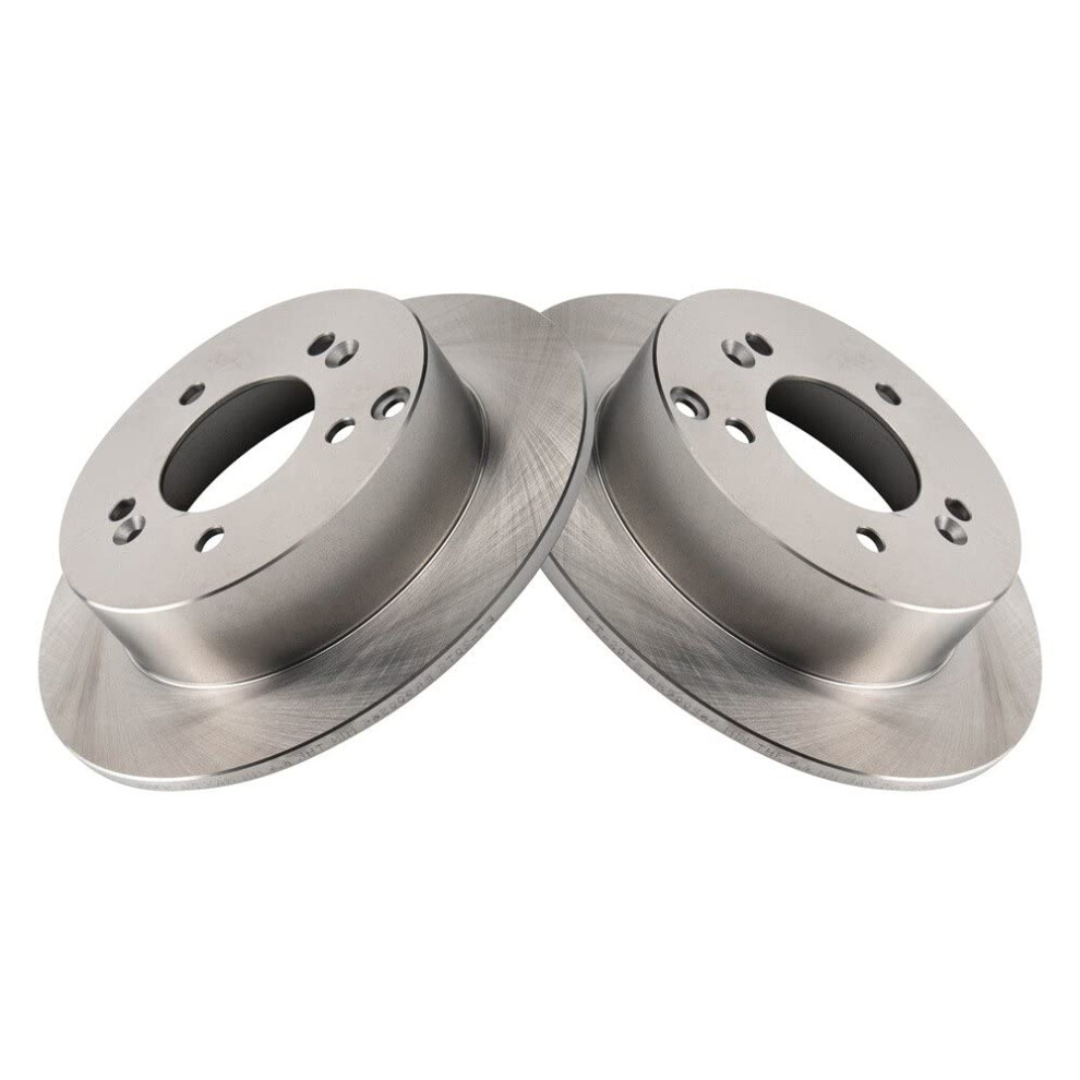 Trq Rear Brake Rotors Set Solid Compatible With 2007-2010 Kia Rondo 191213727287