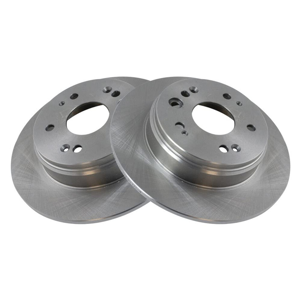 Trq Rear Brake Rotors Set Solid Compatible With 2002-2004 Honda Cr-V 191213755969