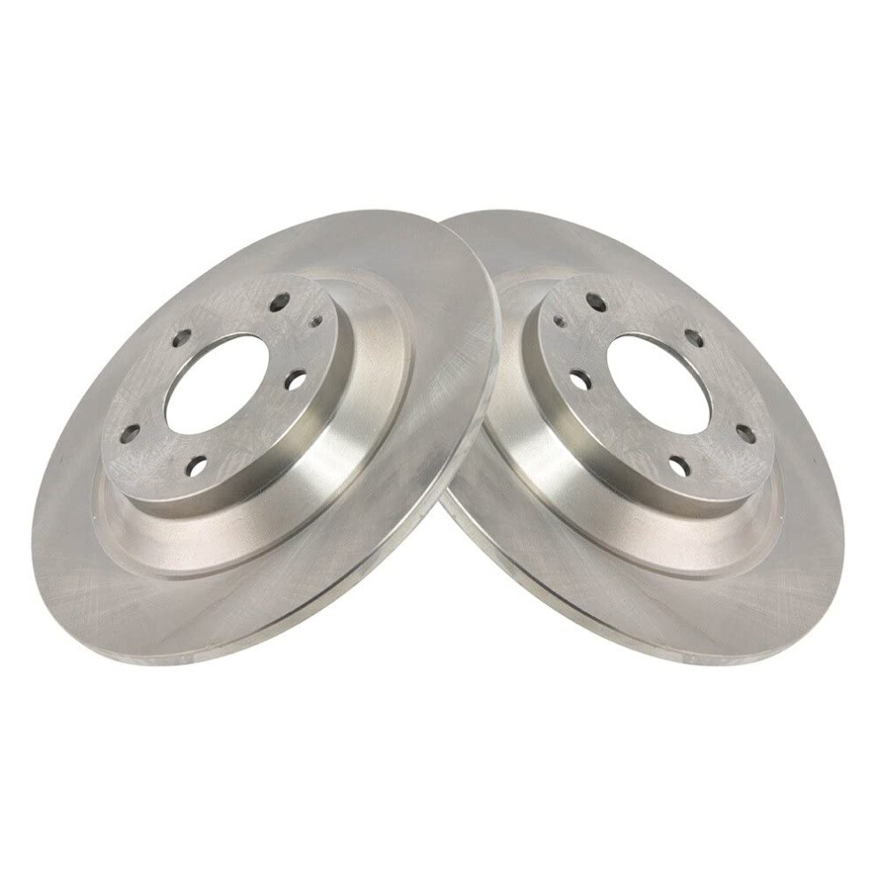 Trq Rear Brake Rotors Set Solid Compatible With 2013-2024 Mazda Cx-5 191213141632
