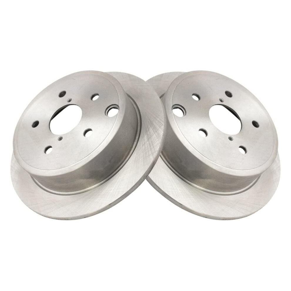 Trq Rear Brake Rotors Set Solid Compatible With 2019-2022 Toyota C-Hr 191213788431