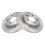 TRQ Rear Brake Rotors Set Solid Compatible with 2004-2013 Mazda 3 1