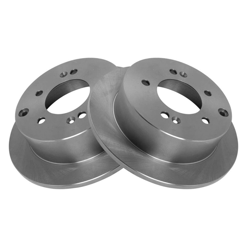Trq Rear Brake Rotors Set Solid Compatible With 2010-2013 Kia Forte Forte Koup Soul 191213767108
