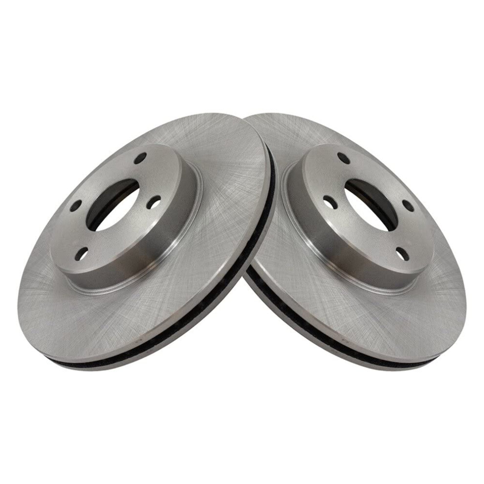 Trq Front Brake Rotors Set Vented Compatible With 1994-2005 Mazda Miata 191213782873