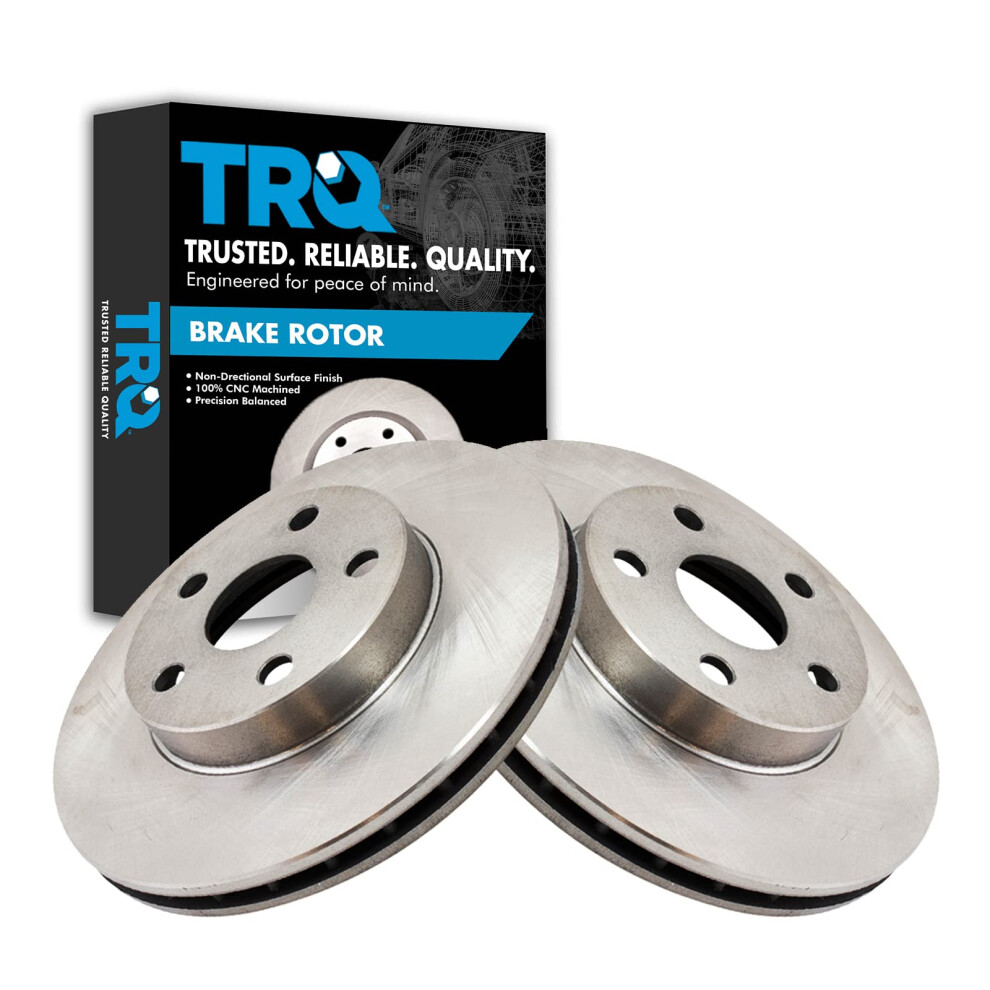 Trq Front Brake Rotors Set Vented Compatible With 1990-1991 Toyota Celica 191213778753