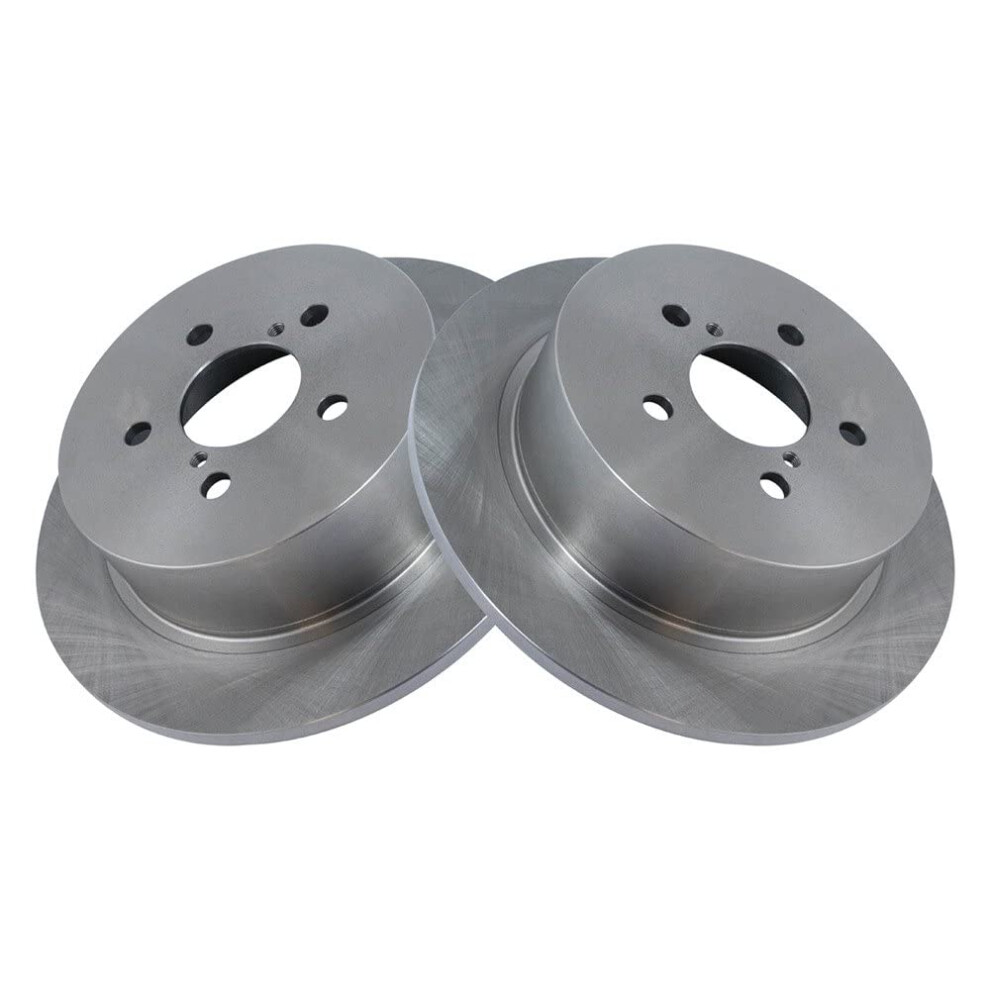 Trq Rear Brake Rotors Set Solid Compatible With 2005-2009 Subaru Legacy Outback 191213758083