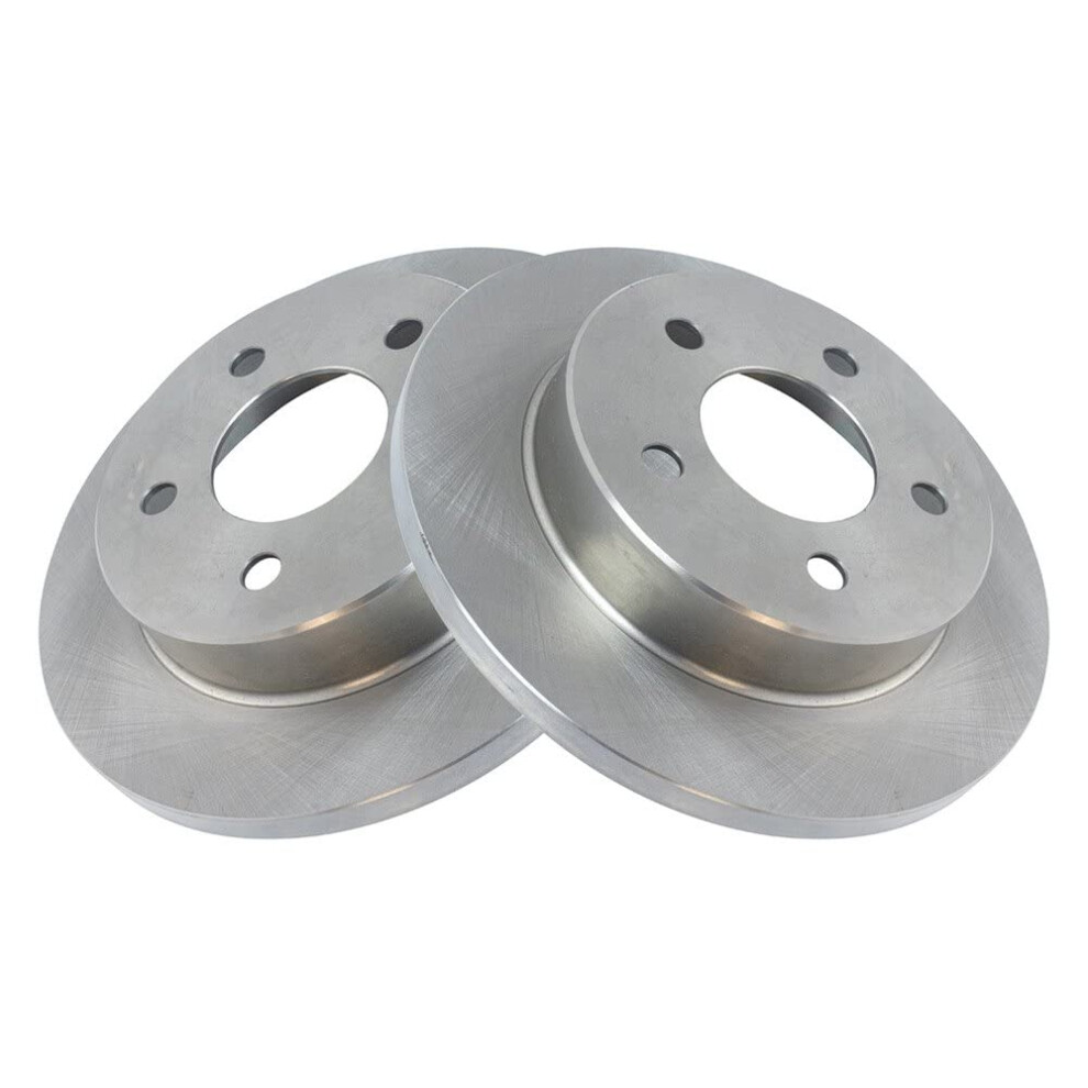 Trq Rear Brake Rotors Set Solid Compatible With 1994-2004 Ford Mustang 191213761274