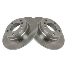TRQ achterremschijven set massief compatibel met 1992-1998 BMW 318i 1992-1997 318is 1998-1999 323i 323is 1992-1995 325i 325is 1996-1998 328i 1996-199