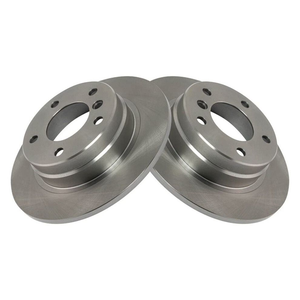 Trq Rear Brake Rotors Set Solid Compatible With 1992-1998 Bmw 318I 1992-1997 318Is 1998-1999 323I 323Is 1992-1995 325I 325Is 1996-1998 328I 1996-1999 191213752326