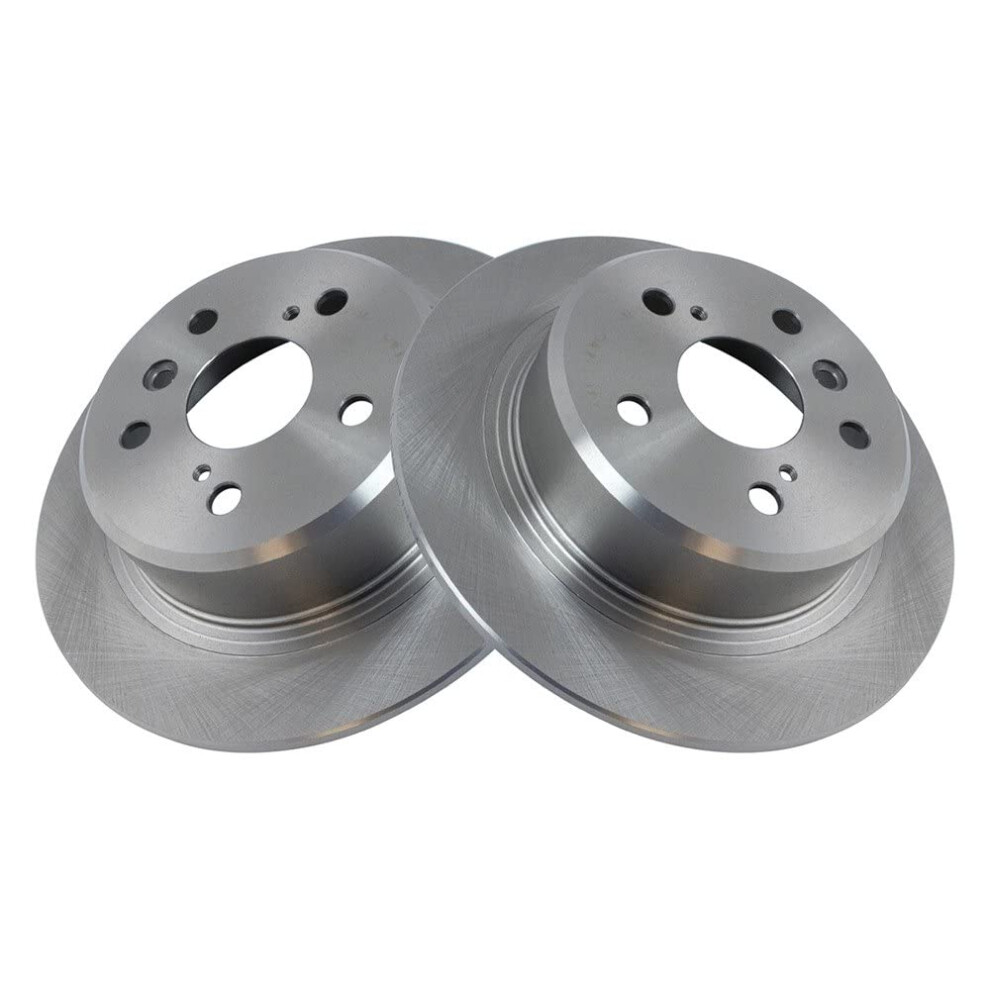 Trq Rear Brake Rotors Set Solid Compatible With 1995-1999 Toyota Avalon 191213765791
