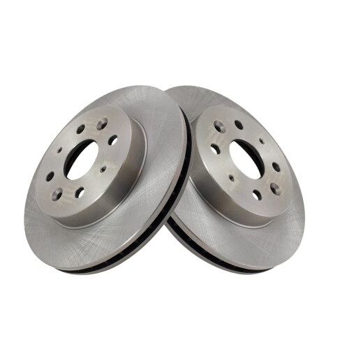 TRQ Front Brake Rotors Set Vented Compatible with 2003-2005 Kia Rio 1