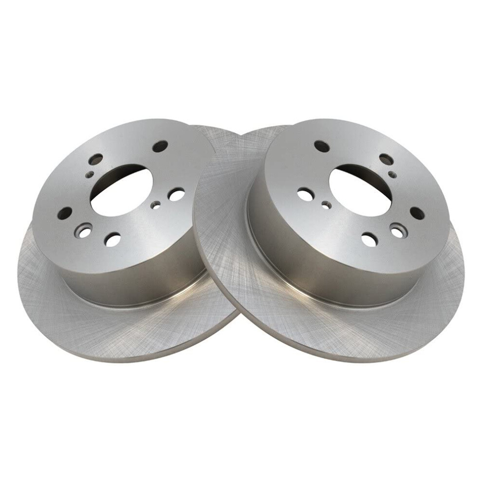 Trq Rear Brake Rotors Set Solid Compatible With 2013-2018 Lexus Es300h Es350 Toyota Avalon 2012-2017 Camry 191213782552