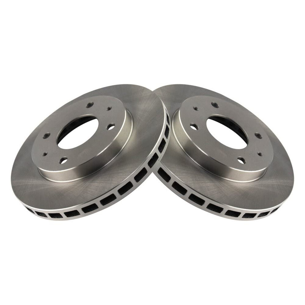 Trq Front Brake Rotors Set Vented Compatible With 1992-1996 Eagle Summit 1992-1995 Mitsubishi Expo 1988-1998 Galant 2002-2007 Lancer 1989-1990 Sigma 1 191213779729