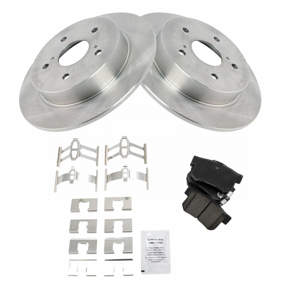 Kit Pastiglie E Rotori Freno Posteriori Trq Pastiglie Freno Rotore Freno In Ceramica Compatibile Con Suzuki SX4 2007-2013-image