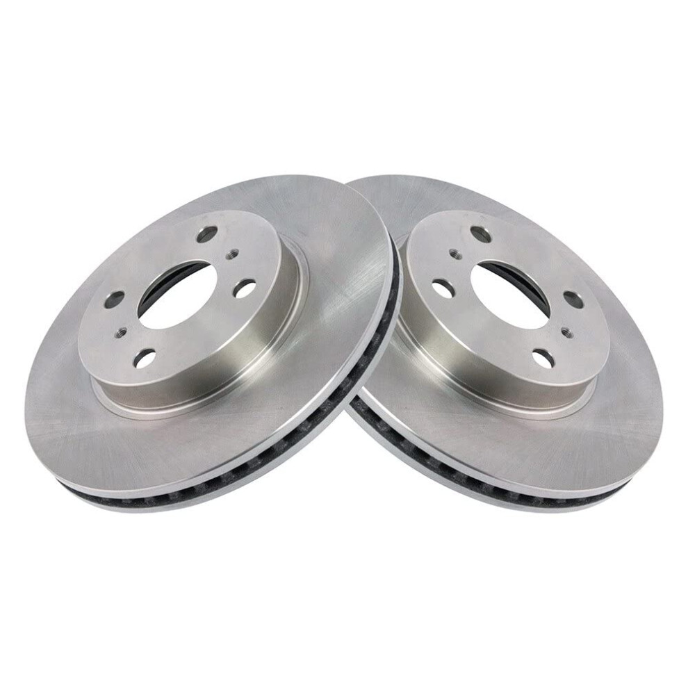 Trq Front Brake Rotors Set Vented Compatible With 2013 Scion Iq 2012-2019 Toyota Prius C 2007-2018 Yaris 191213779323