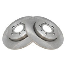 TRQ Achterremschijven Set Vast Compatibel met 2005-2009 Audi A4 A4 Quattro
