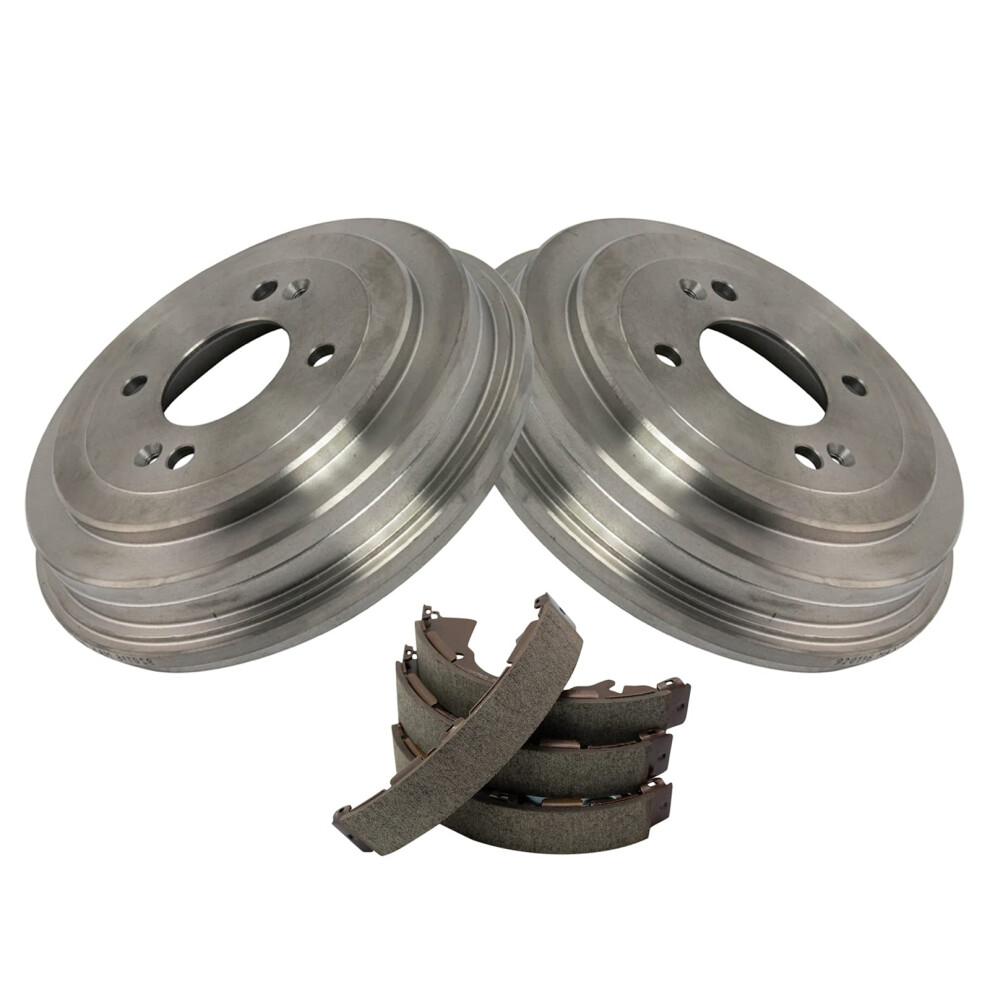 Trq Rear Brake Drum & Shoe Kit Set For 2006-2011 Hyundai Accent / 2006-2011 Kia Rio / 2006-2011 Kia Rio5 191213141311