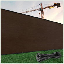 Brise-vue ColourTree marron sur mesure 1,5 m x 41 m - Qualit    commerciale 170 g/m    - Robuste - Garantie 3 ans - Attaches de c   ble incluses