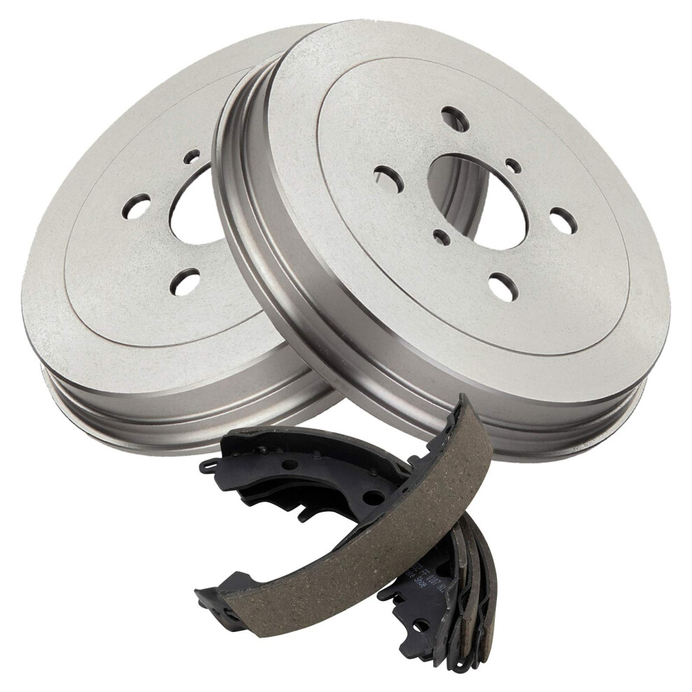 Trq Rear Brake Drum & Shoe Kit Lh Driver & Rh Passenger Sides Compatible With Scion Xa Xb 191213104859