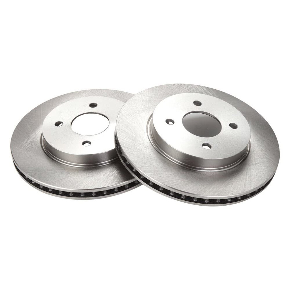 Trq Front Brake Rotors Set Vented Compatible With 2012-2019 Nissan Versa 2014-2019 Versa Note 191213783306
