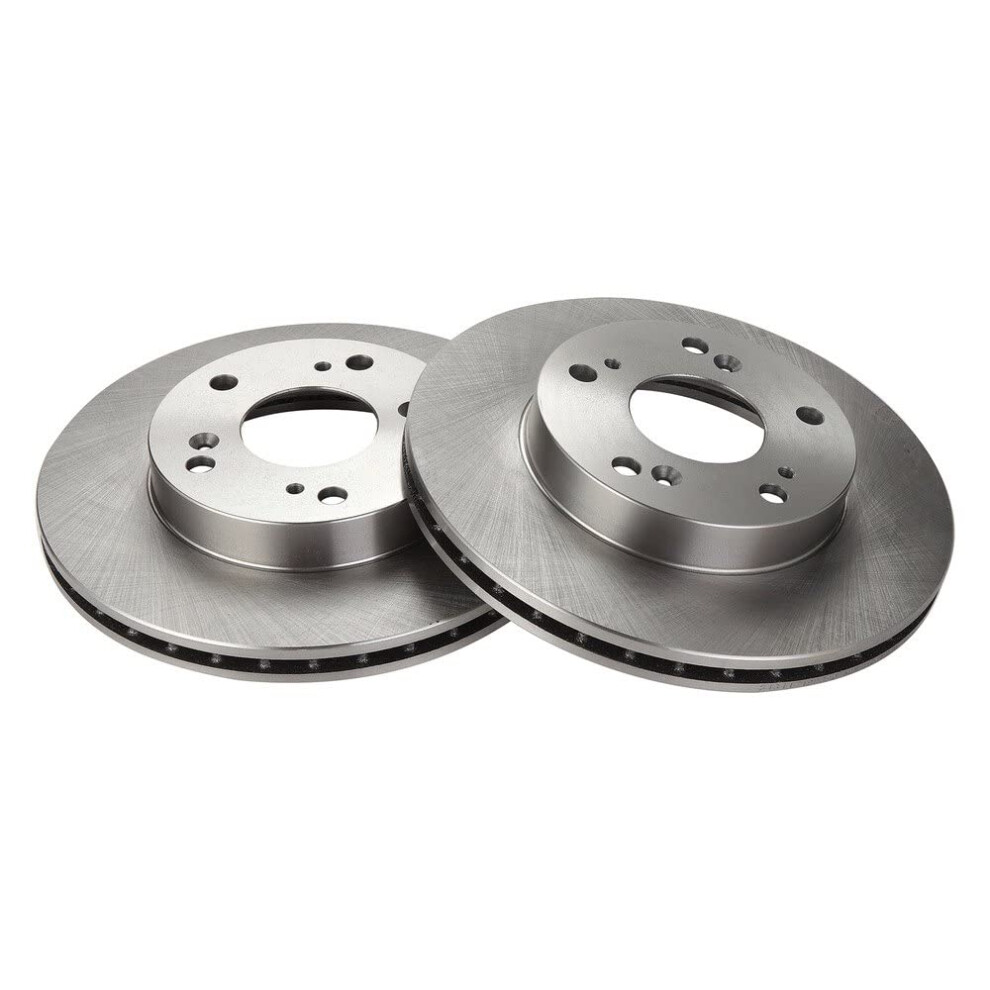 Trq Front Brake Rotors Set Vented Compatible With 2002-2006 Acura Rsx 2004-2011 Honda Civic 2011-2015 Cr-Z 191213763728