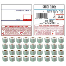 Pokanic Labels LST-8040 l  mp  tarrat 36 rullaa - 18 000 tarraa 58 x 60 mm tulostinvaaka yhteensopiva CAS LP-1000 CL-5000 CL-5500 CL-7200 Easy Weig