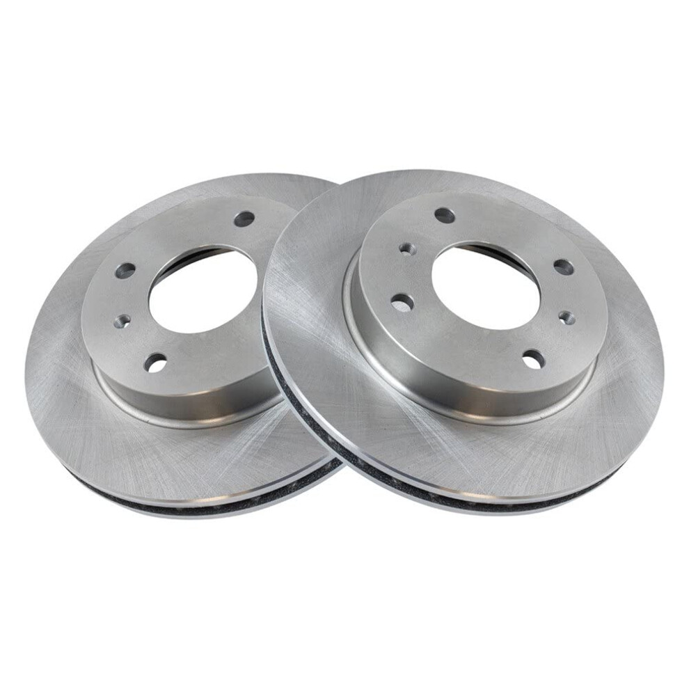 Trq Front Brake Rotors Set Vented Compatible With 1991-1996 Infiniti G20 1989-1998 Nissan 240Sx 1990 Axxess 1990-1992 Stanza 191213752425