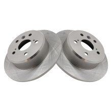 TRQ Rear Brake Rotors Set Solid Compatible with 1992-1996 Lexus ES300 1999-2003 RX300 Toyota Camry 2001-2003 Highlander