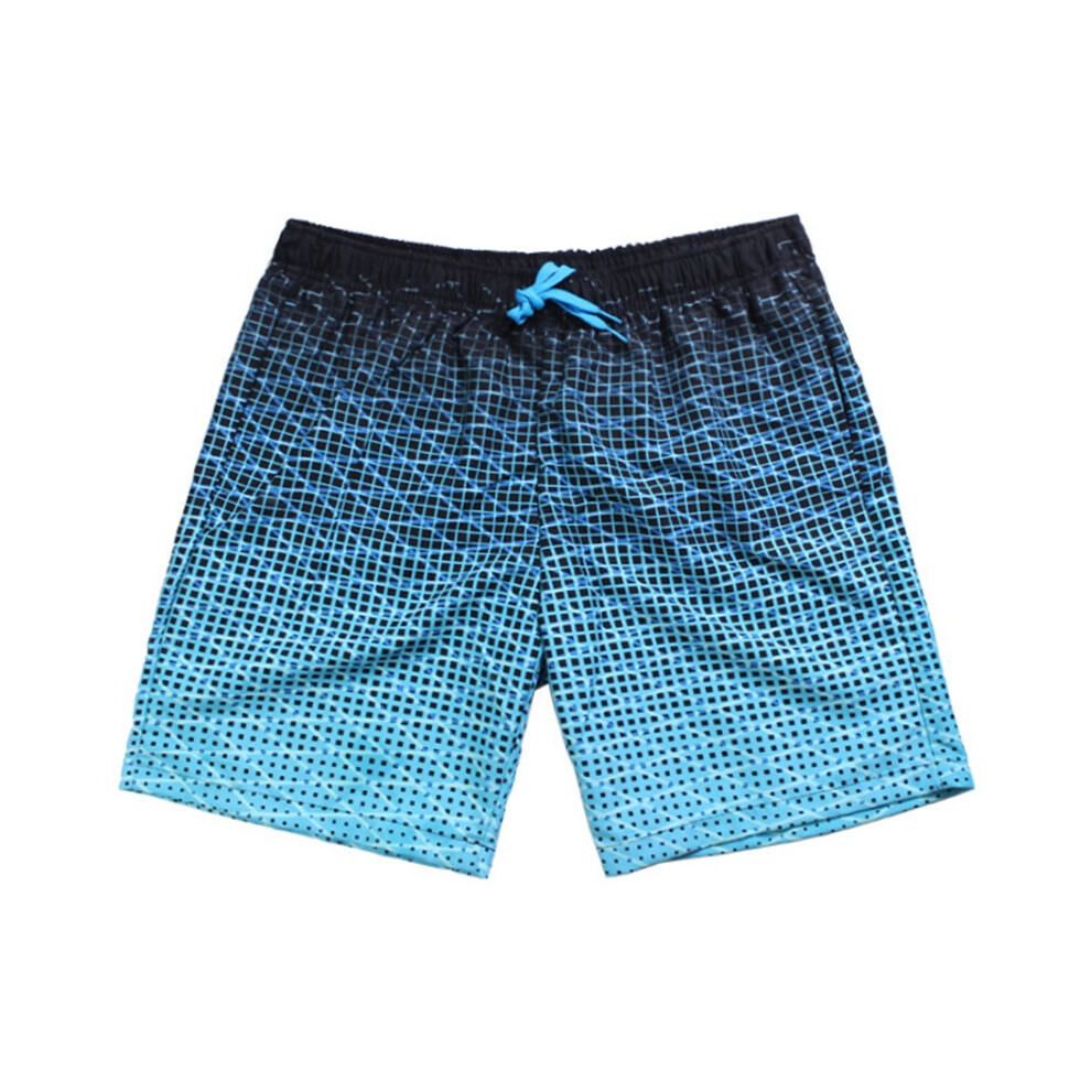 (Blue, M) Swim Shorts Men Swimwear Swimming Trunks Charm Underwear Boxer Pants Briefs