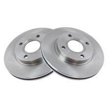 TRQ frontbremsningsrotorer Set udluftet kompatible med 2000-2004 Ford Focus