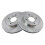 TRQ frontbremsningsrotorer Set udluftet kompatible med 2000-2004 Ford Focus 1