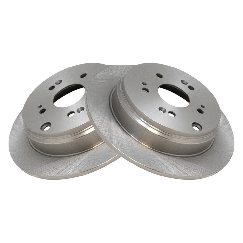 Trq Rear Brake Rotors Set Solid Compatible With 2007-2018 Acura Rdx 2005-2016 Honda Cr-V 191213752258