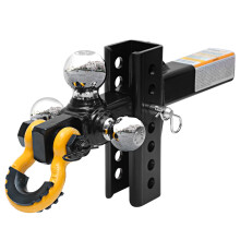MaxxHaul 51003 Trailer Hitch Tri Ball Mount met Haakpin Rotatable Trekhaak 2 in Ontvanger 12000 lbs Capaciteit