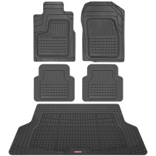 BDK Performance FlexTough 5-czesciowe przednie i tylne gumowe dywaniki samochodowe i wykladzina bagaznika Do samochodw osobowych SUV SUV Ciezarwki