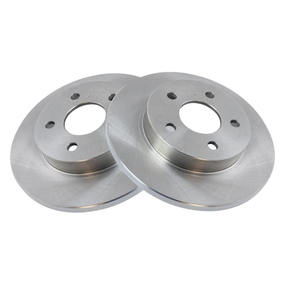 Trq Rear Brake Rotors Set Solid Compatible With 2005-2008 Chevrolet 2008-2010 Hhr 2004-2012 Malibu 2007-2009 Pontiac G5 2005-2010 G6 Saturn Aur Cobalt 191213753200