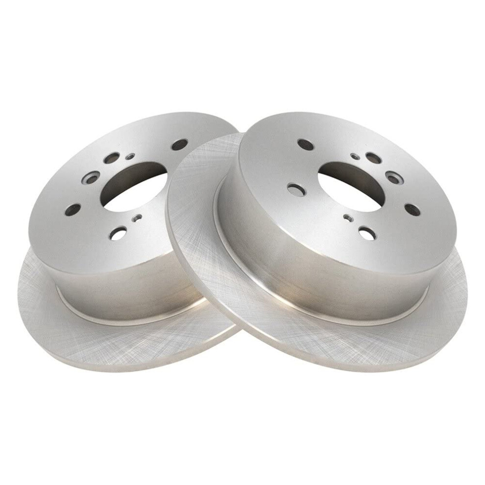 TRQ Rear Brake Rotors Set Solid Compatible with 2004-2006 Lexus RX330 2007-2009 RX350 2006-2008 RX400h 2004-2007 Toyota Highlander-image-OPC-PGTBNYF-NEW