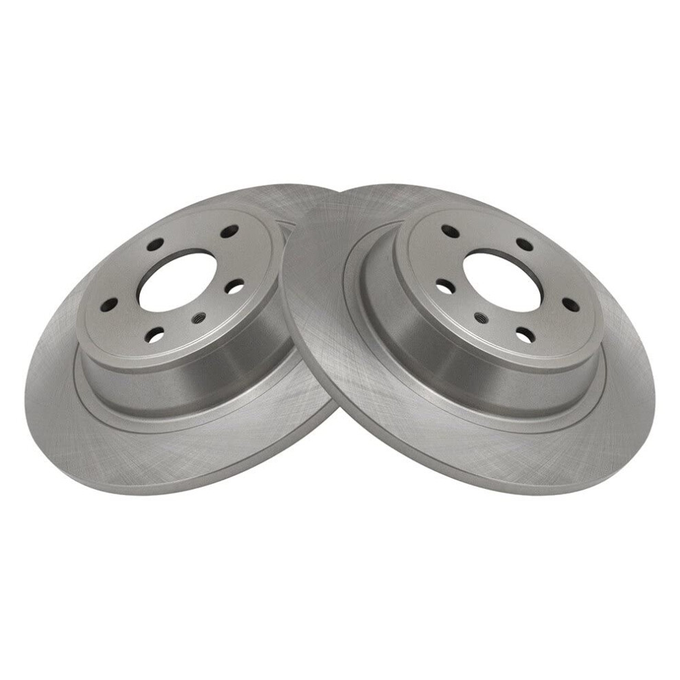 Trq Rear Brake Rotors Set Solid Compatible With 2013-2020 Ford Fusion 2013-2016 Lincoln Mkz 191213783061