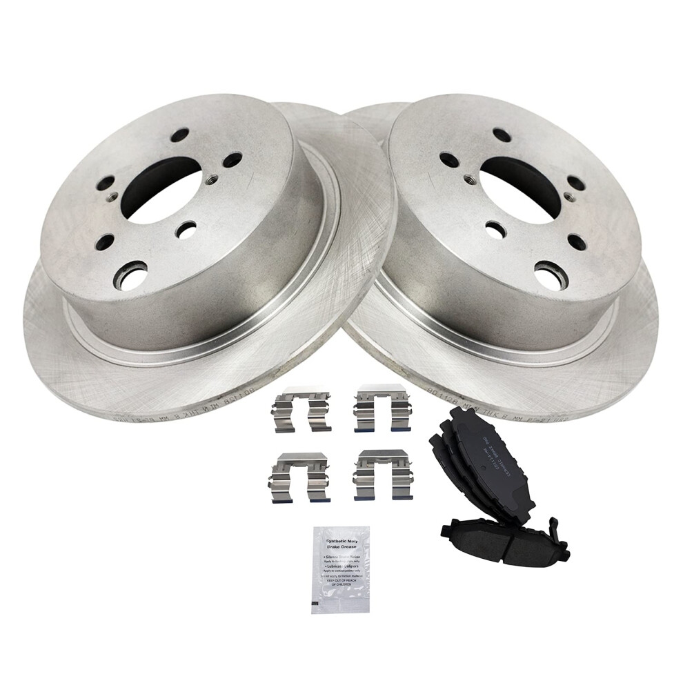 Trq Rear Brake Pad & Rotor Kit Brake Pads Brake Rotor Ceramic Compatible With 2016-2019 Subaru Crosstrek 2014-2018 Forester 2012-2015 Impreza 2013-201 191213141755